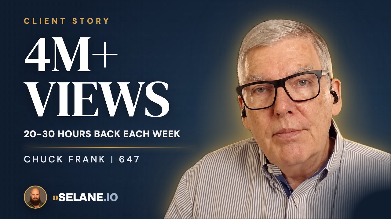 Chuck Frank video testimonial: 4 million views, 20 to 30 hours back each week